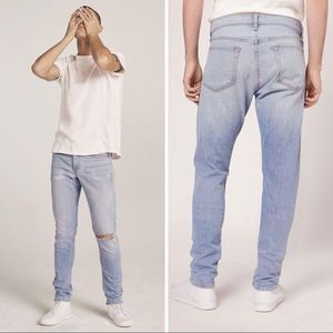 Rag & Bone Standard Issue Fit 1 Skinny Leg Distressed Denim Jeans Size 29